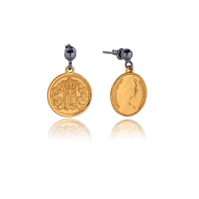Royal Coin Earrings in Gold